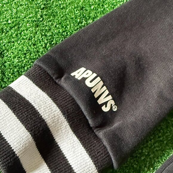 Aape by Bape Stripe and Stars Button Up Varsity Jacket Sweater Hoodie Size L - Picture 7 of 16